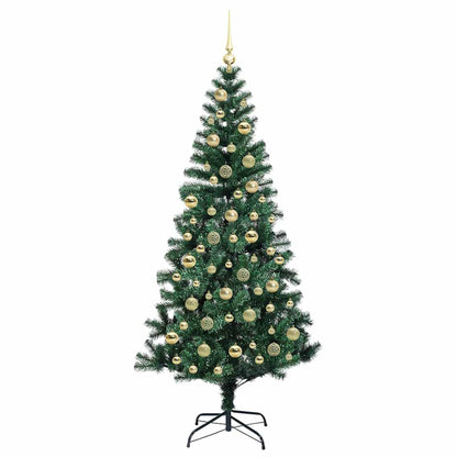 Künstlicher vorbeleuchteter Weihnachtsbaum Grün 210 cm
