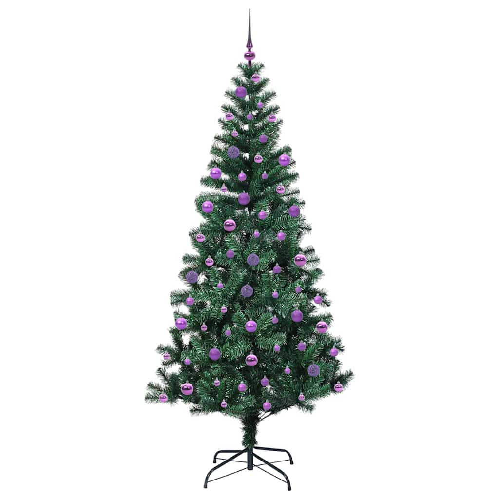 Künstlicher vorbeleuchteter Weihnachtsbaum Grün 210 cm