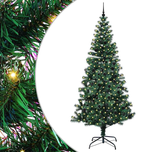 Künstlicher vorbeleuchteter Weihnachtsbaum Grün 240 cm