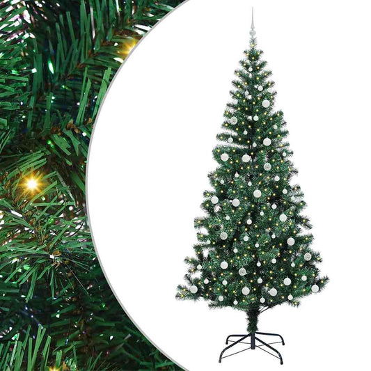 Künstlicher vorbeleuchteter Weihnachtsbaum Grün 240 cm