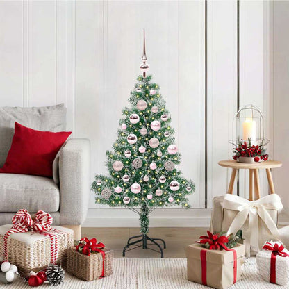 Künstlicher Weihnachtsbaum beschneit mit LED Licht 120 cm