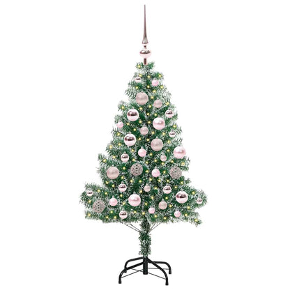Künstlicher Weihnachtsbaum beschneit mit LED Licht 120 cm