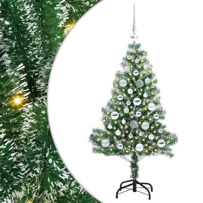 Künstlicher Weihnachtsbaum beschneit mit LED Licht 120 cm