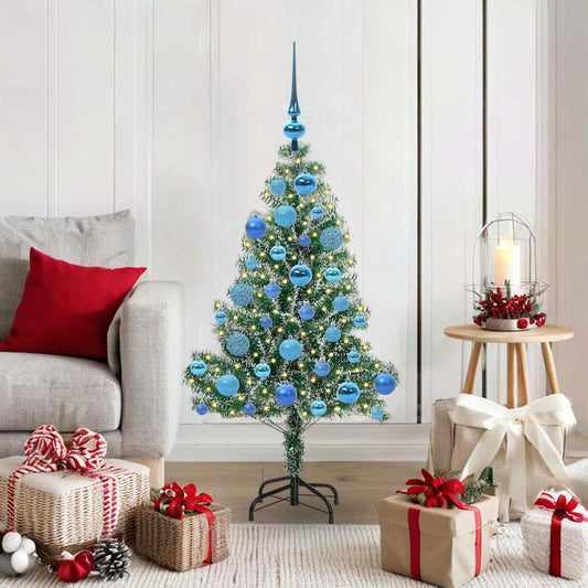 Künstlicher Weihnachtsbaum beschneit mit LED Licht 120 cm