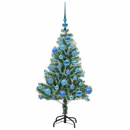 Künstlicher Weihnachtsbaum beschneit mit LED Licht 120 cm