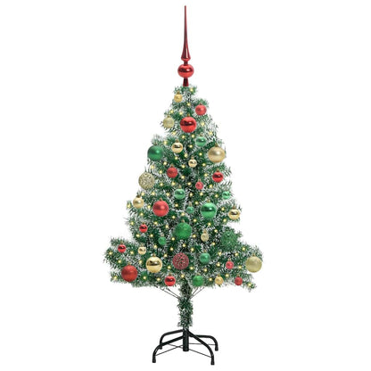 Künstlicher Weihnachtsbaum beschneit mit LED Licht 120 cm