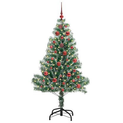 Künstlicher Weihnachtsbaum beschneit mit LED Licht 150 cm
