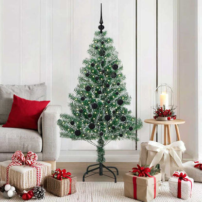 Künstlicher Weihnachtsbaum beschneit mit LED Licht 150 cm