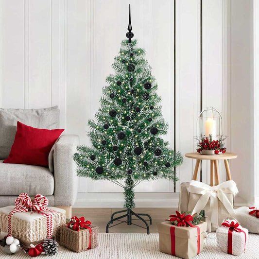 Künstlicher Weihnachtsbaum beschneit mit LED Licht 150 cm