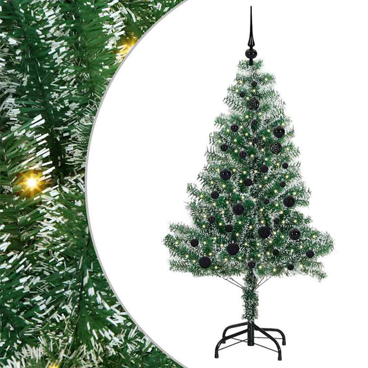Künstlicher Weihnachtsbaum beschneit mit LED Licht 150 cm