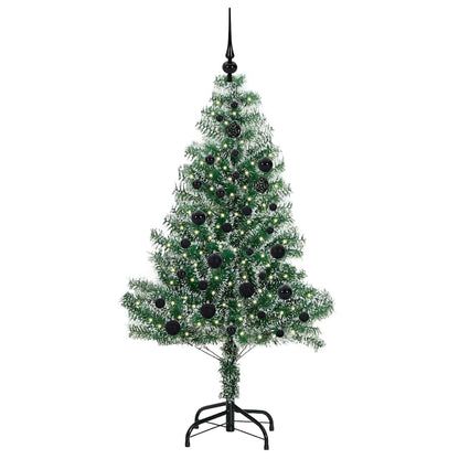 Künstlicher Weihnachtsbaum beschneit mit LED Licht 150 cm