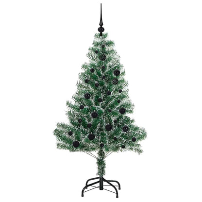 Künstlicher Weihnachtsbaum beschneit mit LED Licht 150 cm