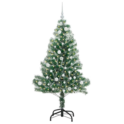 Künstlicher Weihnachtsbaum beschneit mit LED Licht 150 cm