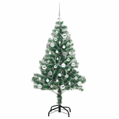 Künstlicher Weihnachtsbaum beschneit mit LED Licht 150 cm