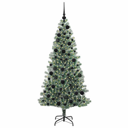 Künstlicher Weihnachtsbaum beschneit mit LED Licht 180 cm