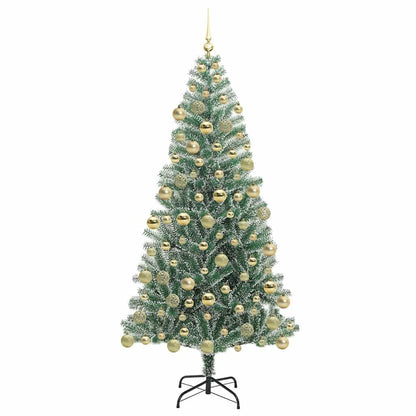 Künstlicher Weihnachtsbaum beschneit mit LED Licht 180 cm