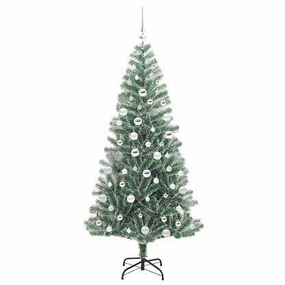 Künstlicher Weihnachtsbaum beschneit mit LED Licht 180 cm