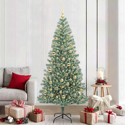 Künstlicher Weihnachtsbaum beschneit mit LED Licht 210 cm