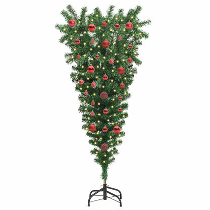 Umgekehrter künstlicher beleuchteter Weihnachtsbaum mit Kugel-Set