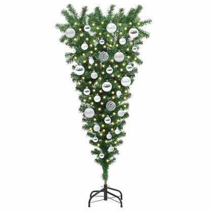 Umgekehrter künstlicher vorbeleuchteter Weihnachtsbaum mit Kugel-Set