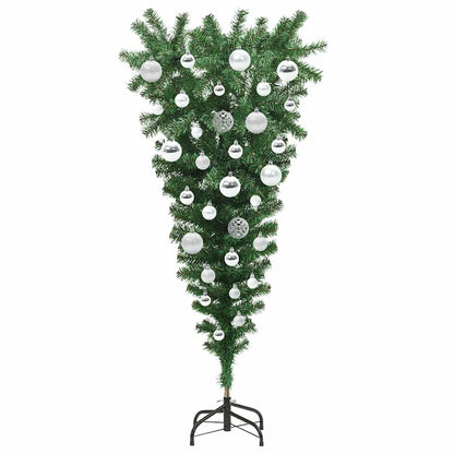 Umgekehrter künstlicher vorbeleuchteter Weihnachtsbaum mit Kugel-Set