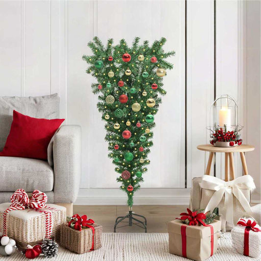 Umgekehrter künstlicher Weihnachtsbaum mit lichter Ball-Set