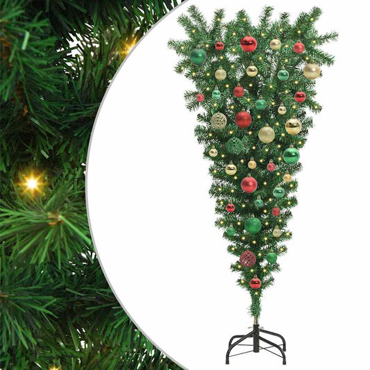 Umgekehrter künstlicher Weihnachtsbaum mit lichter Ball-Set