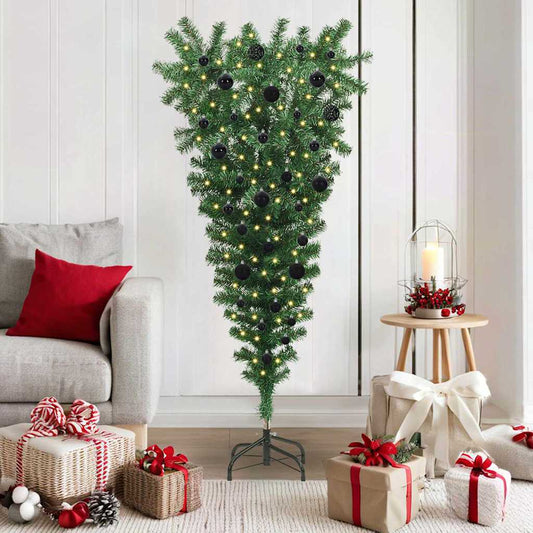 Umgekehrter künstlicher vorbeleuchteter Weihnachtsbaum mit Ball-Set