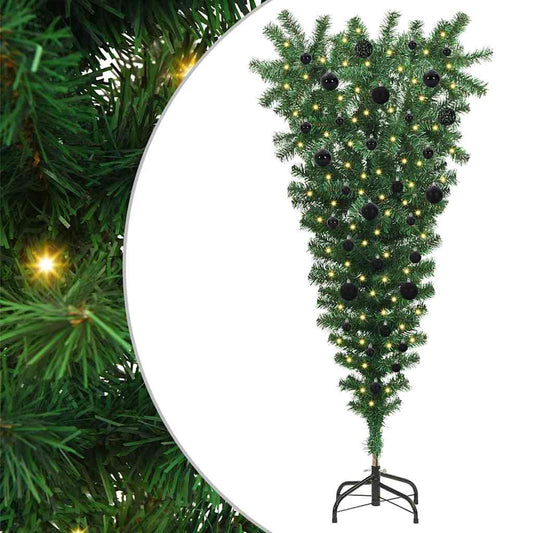 Umgekehrter künstlicher vorbeleuchteter Weihnachtsbaum mit Ball-Set