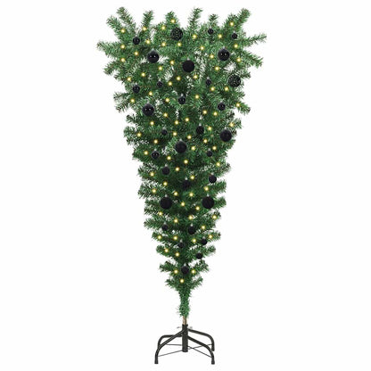 Umgekehrter künstlicher vorbeleuchteter Weihnachtsbaum mit Ball-Set