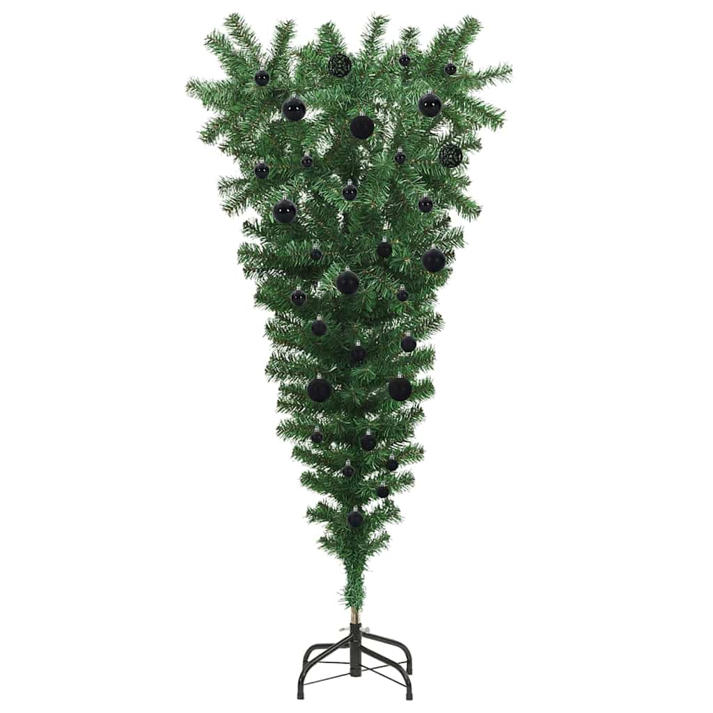 Umgekehrter künstlicher vorbeleuchteter Weihnachtsbaum mit Ball-Set