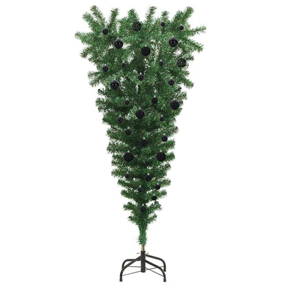 Umgekehrter künstlicher vorbeleuchteter Weihnachtsbaum mit Ball-Set