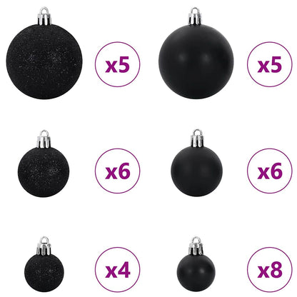 Umgekehrter künstlicher vorbeleuchteter Weihnachtsbaum mit Ball-Set