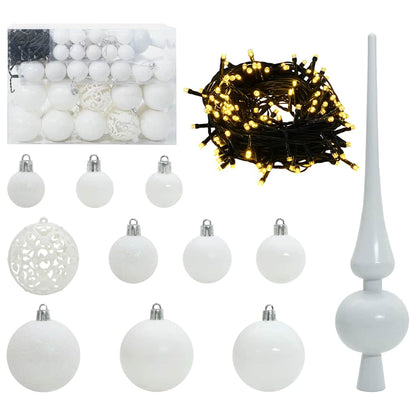 Umgekehrter künstlicher, vorbeleuchteter Weihnachtsbaum mit Bällchen-Set