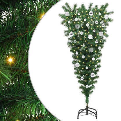 Umgekehrter künstlicher vorbeleuchteter Weihnachtsbaum mit Kugel-Set