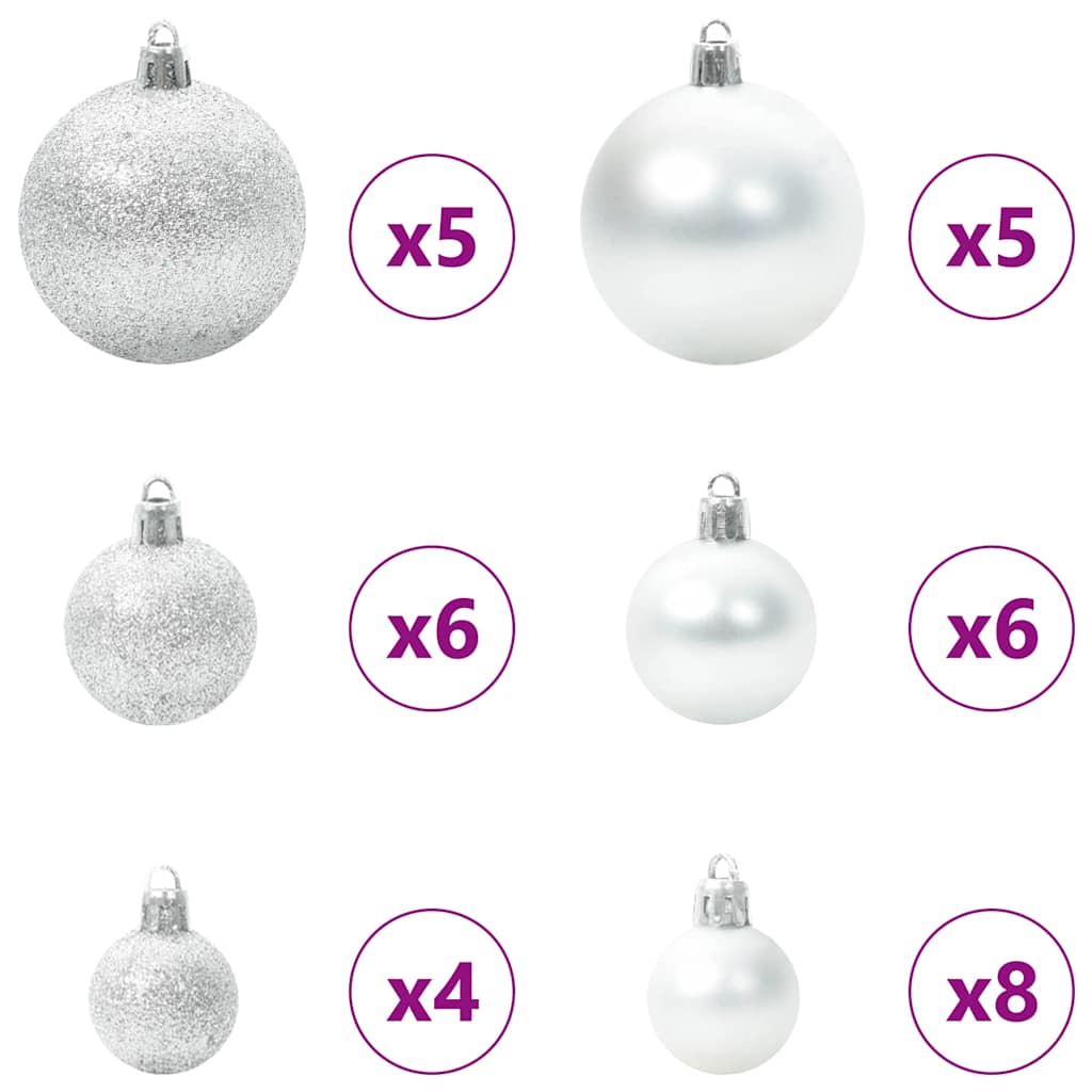Umgekehrter künstlicher vorbeleuchteter Weihnachtsbaum mit Kugel-Set