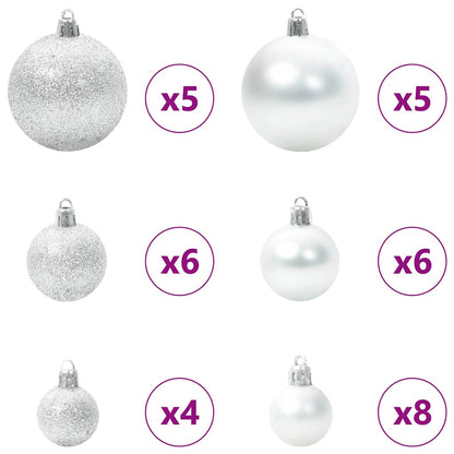 Umgekehrter künstlicher vorbeleuchteter Weihnachtsbaum mit Kugel-Set