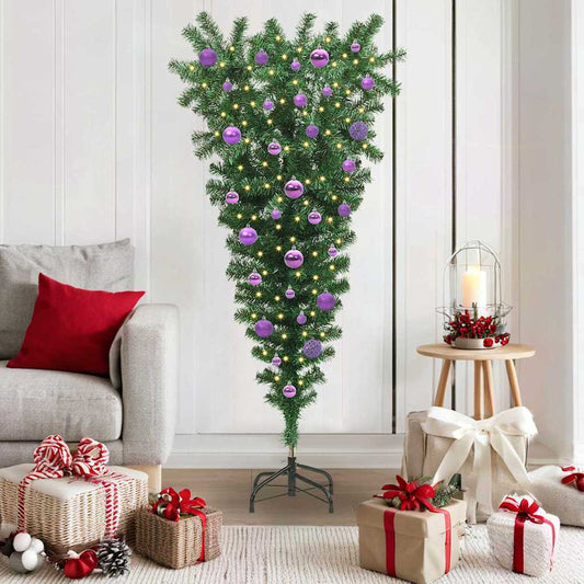 Umgedrehter künstlicher vorglitten Weihnachtsbaum mit Kugelset