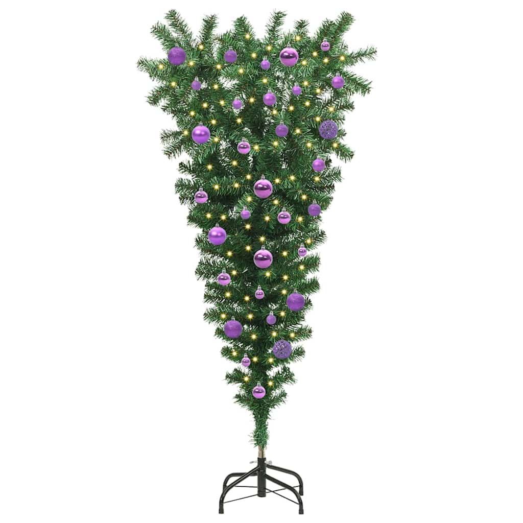 Umgedrehter künstlicher vorglitten Weihnachtsbaum mit Kugelset