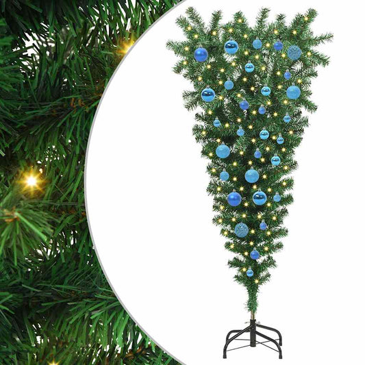 Umgekehrter künstlicher vorbeleuchteter Weihnachtsbaum mit Kugelset
