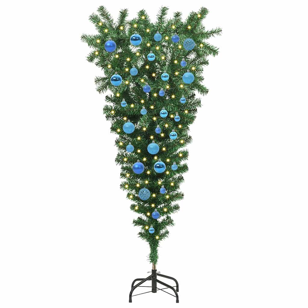 Umgekehrter künstlicher vorbeleuchteter Weihnachtsbaum mit Kugelset