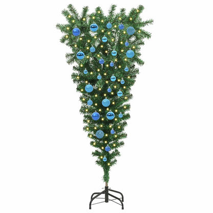 Umgekehrter künstlicher vorbeleuchteter Weihnachtsbaum mit Kugelset