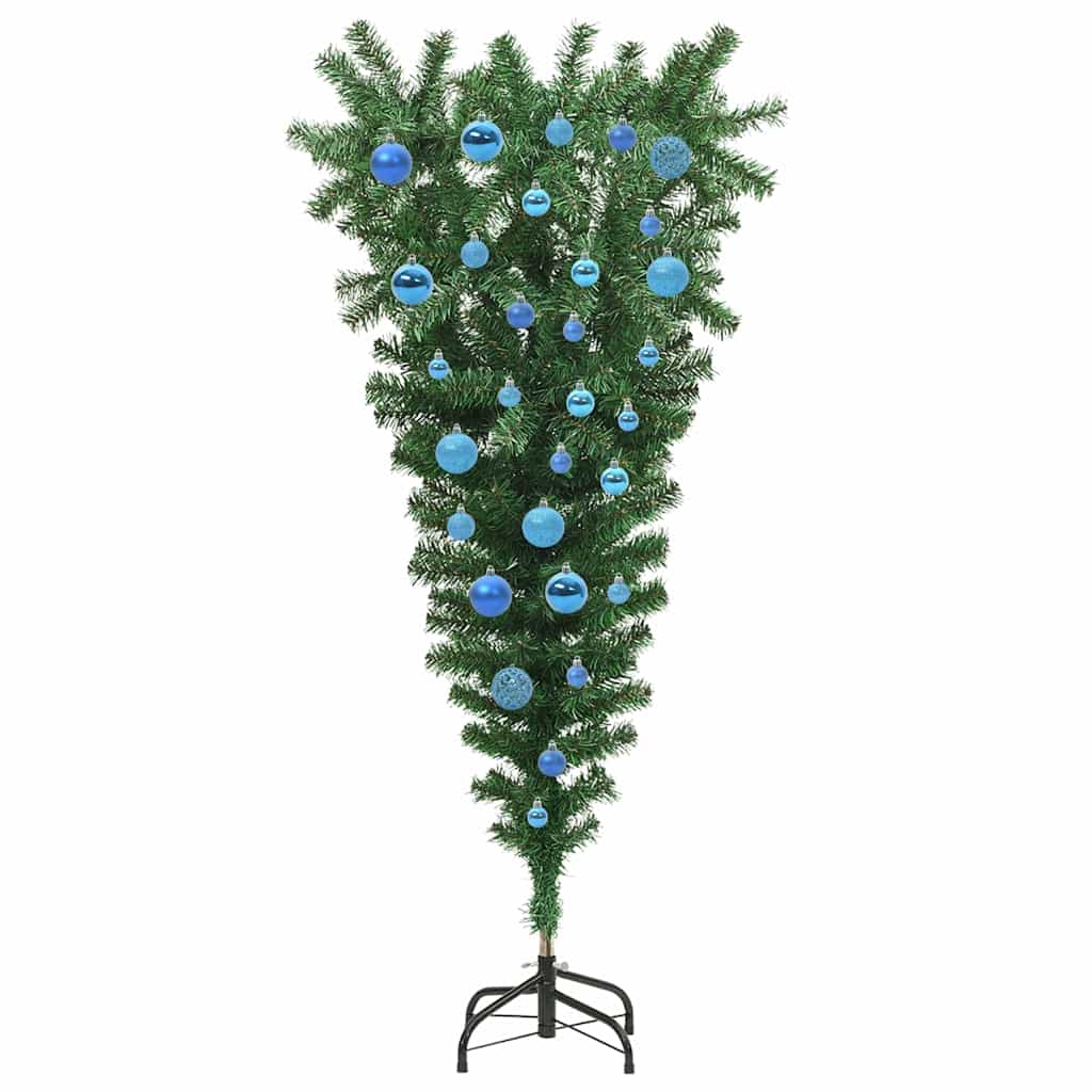 Umgekehrter künstlicher vorbeleuchteter Weihnachtsbaum mit Kugelset