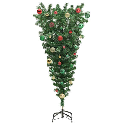 Upside-down künstlicher vorbeleuchteter Weihnachtsbaum mit Kugel-Set