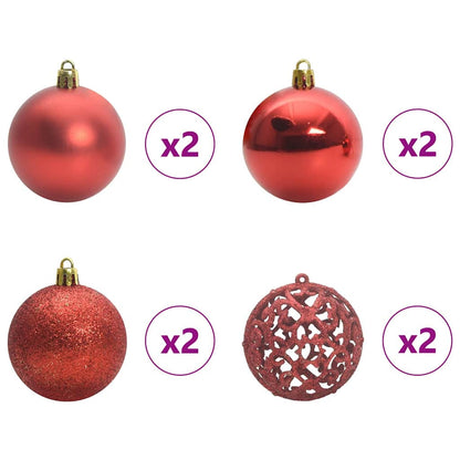Upside-down künstlicher vorbeleuchteter Weihnachtsbaum mit Kugel-Set