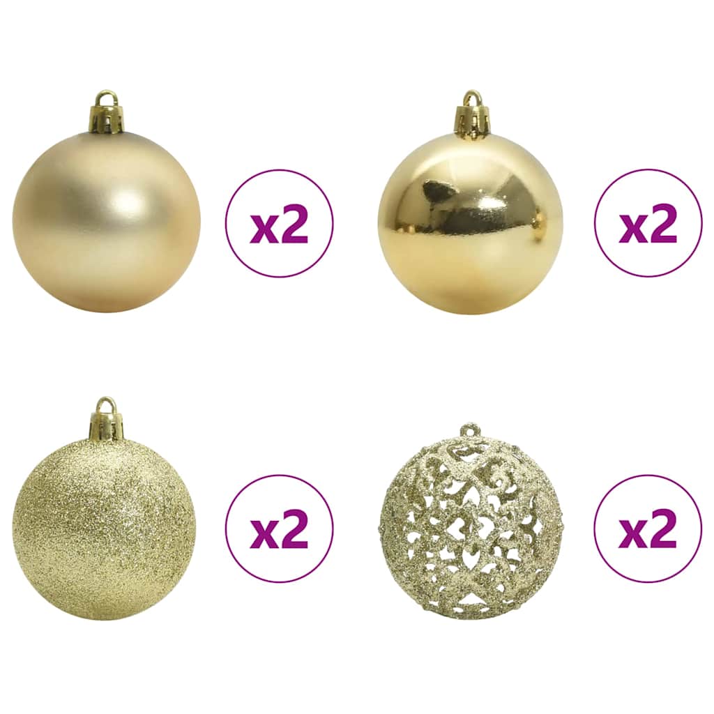 Upside-down künstlicher vorbeleuchteter Weihnachtsbaum mit Kugel-Set