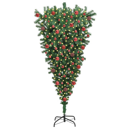 Umgekehrter künstlicher, vorbeleuchteter Weihnachtsbaum mit Ball-Set