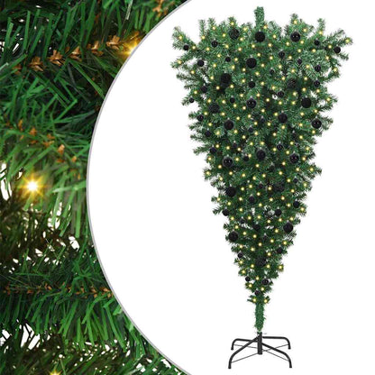 Umgekehrter künstlicher vorbeleuchteter Weihnachtsbaum mit Ball-Set