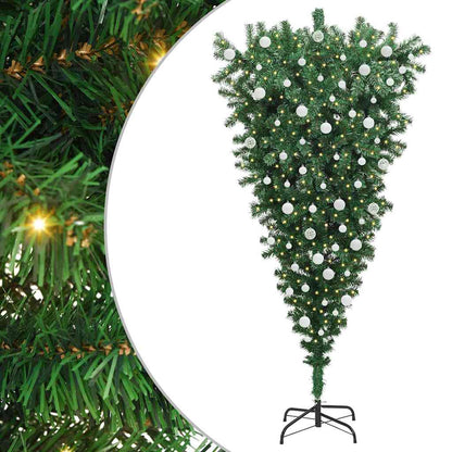 Umgekehrter künstlicher vorbeleuchteter Weihnachtsbaum mit Kugelset