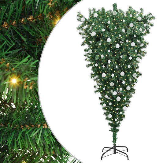 Umgekehrter künstlicher vorbeleuchteter Weihnachtsbaum mit Kugelset